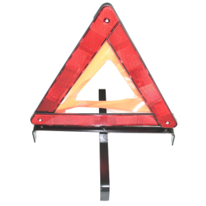 Warning triangle with protective cover
