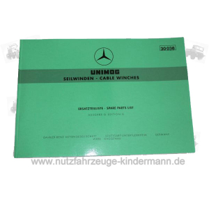Spare parts list for Mercedes front and rear winch...