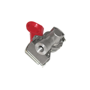 Coupling head with valve red, M16 x 1.5